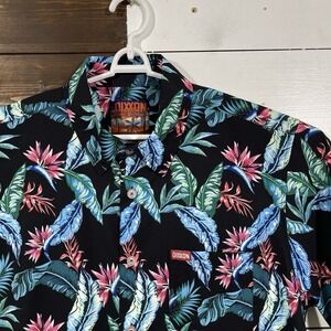 Dixxon Flannel Company Turks Party Hawaiian Bird of Paradise Button Up